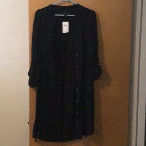 Navy blue shirt dress